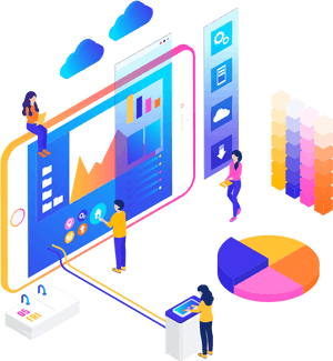 Digital Marketing Analytics Illustration PNG image with transparent background