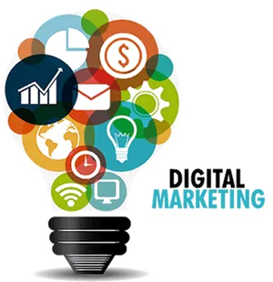 Digital Marketing Concepts Illustration PNG Image