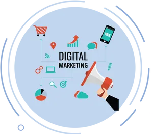 Digital Marketing Concepts Illustration PNG Image