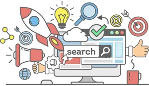 Digital Marketing S E O Concept PNG Image