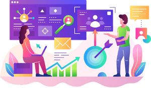 Digital Marketing Strategy Illustration PNG image with transparent background