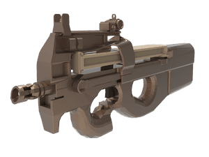 Digital Model Handgun PNG image with transparent background