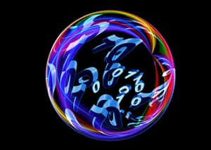 Digital Numbers Sphere Abstract PNG image with transparent background