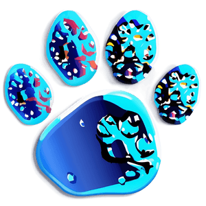 Digital Paw Print PNG 34 PNG image with transparent background