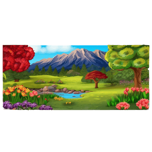 Digital Pop Landscape Scene PNG 53 PNG with transparent background