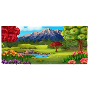 Digital Pop Landscape Scene Png 53 PNG Image