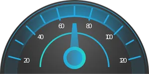 Digital Speedometer Illustration PNG Image