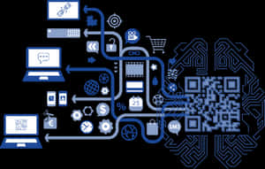 Digital Technology Integration Concept PNG with transparent background