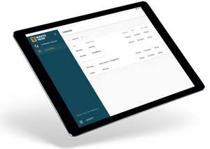 Digital Waste Collection Schedule Tablet PNG Image