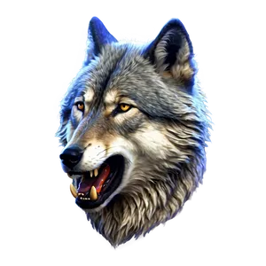 Digital Wolf Face Render Png Juq97 PNG Image