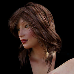 Digital Woman Portrait3 D Rendering PNG image with transparent background