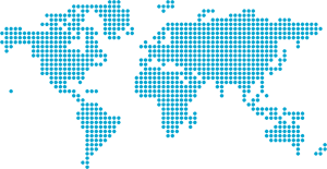 Digital World Map Dots Design PNG with transparent background