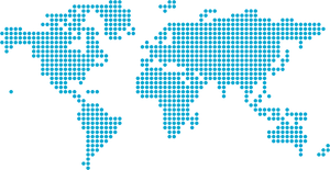 Digital World Map Dots Design PNG Image