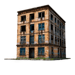 Dilapidated Building Scene PNG 06212024 PNG