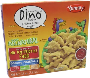 Dino Buddies Chicken Nuggets Box PNG Image