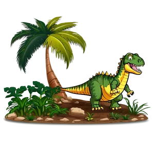 Dino In Jungle Scene Png 06122024 PNG Image