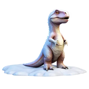 Dino In Winter Snow Png Hvg24 PNG Image