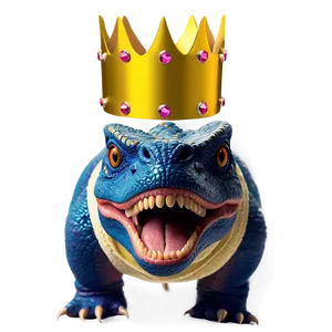 Dino Wearing Crown Png 06122024 PNG Image