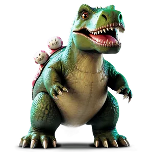 Dino With Teddy Bear Png 06122024 PNG Image