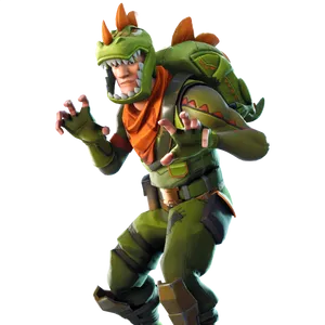 Dinosaur Costume Character Model PNG Image