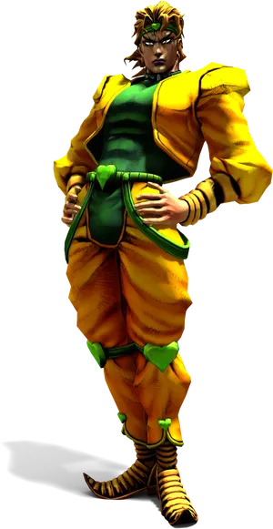 Dio Brando Anime Character Pose PNG Image