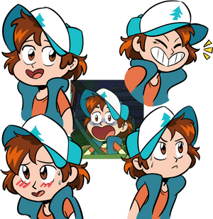 Dipper Pines Mabel Pines Social Group Cartoon Male - Gravity Falls Dipper Anime, HD Png Download PNG image with transparent background