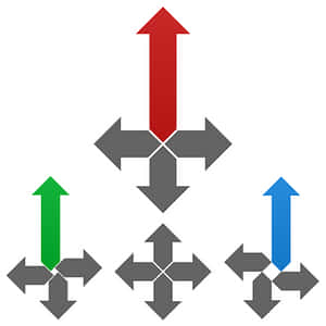 Directional Arrows Concept PNG image with transparent background