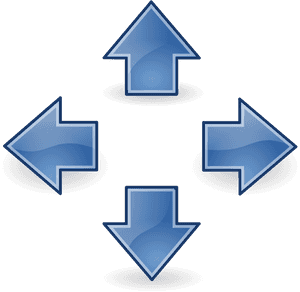 Free Tango Style Arrows Blue - Up Down Left Right Png, Transparent Png PNG with transparent background