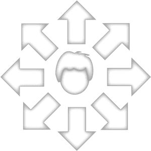 Directional Arrowsand Apple Center PNG image with transparent background