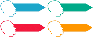Directional Communication Arrows PNG image with transparent background