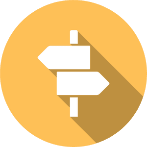 Directional Signpost Icon PNG image with transparent background
