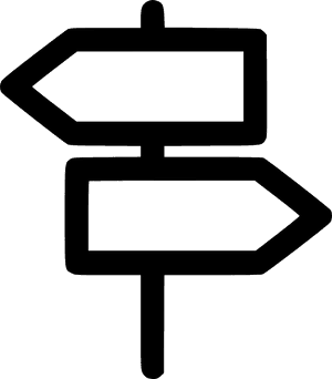 Directional Signpost Vector PNG image with transparent background