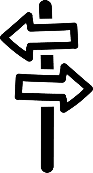 Directional Signpost Vector PNG image with transparent background