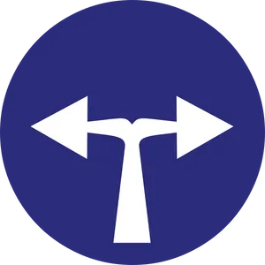 Directional Split Decision Sign PNG Image