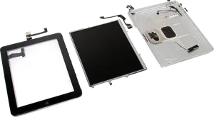 Disassembled Whitei Pad Components PNG Image