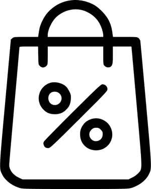 Shopping Bag Shop Discount Percent Sale Comments - Shopping Bags Icon Png, Transparent Png PNG