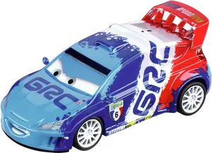 Disney Cars Character Racecar Design PNG Image