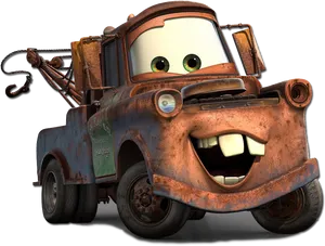 Disney Cars Mater Character Render PNG Image