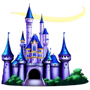 Disney Castle Night View Png Fon91 PNG Image