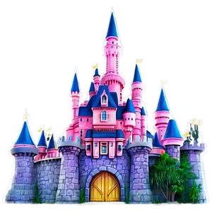 Disney Castle Night View Png Upp PNG Image