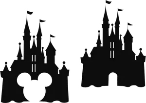 Disney Castle Silhouette Graphic PNG Image