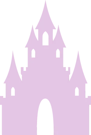 Disney_ Castle_ Silhouette_ Pink_ Background PNG Image