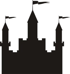 Disney_ Castle_ Silhouette_ Vector PNG Image