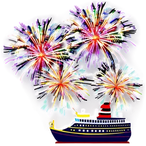 Disney Cruise Fireworks At Sea Png Hpv74 PNG Image