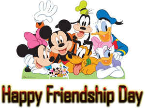 Disney Friends Celebrating Friendship Day PNG with transparent background