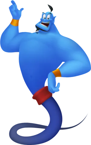 Disney Genie Character Pose PNG Image