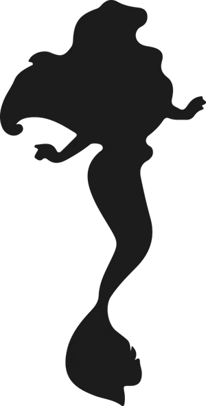 Disney Mermaid Silhouette PNG Image