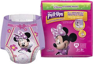Disney Minnie Mouse Pull Ups Training Pants PNG image with transparent background