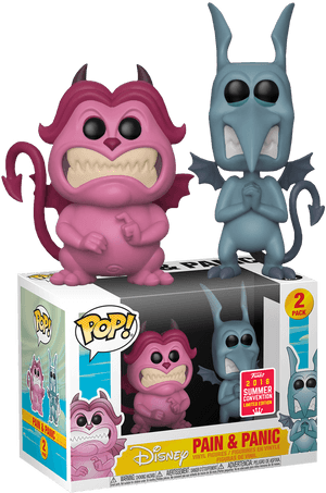 Pain & Panic Sdcc18 Pop Vinyl Figure 2-pack - Pain And Panic Funko, HD Png Download PNG image with transparent background