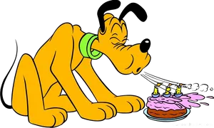 Disney Pluto Birthday Celebration PNG Image